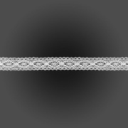 Кружево вязаное плетеное,  ширина 25 мм, цвет белый, намотка 15 ярдов