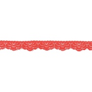 Кружево эластичное, ширина 20 мм, цвет красный, намотка 15 ярдов