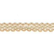 Тесьма отделочная металлизированная, ширина 15 мм, цвет золотой, намотка 15 ярдов