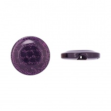 Пуговица пластиковая на полуножке, размер 34L, фиолетовая с блестками