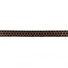 Отделочная тесьма с объемным тиснением фольгой, ширина 20 мм, черная основа с золотой фольгой, намотка 10 ярдов