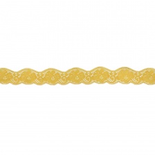 Кружево эластичное, ширина 33 мм, цвет желтый, намотка 15 ярдов, материал лайкра 