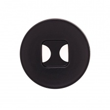 Пуговица пластиковая на два прокола, размер 44L, цвет черный