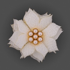 Цветочки декоративные, цвет шампань, размер 35 мм, 