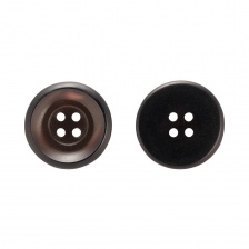 Пуговица пластиковая на четыре прокола, кофейная, 34L