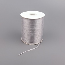 Декоративная лента атласная, цвет серый, ширина 3 мм, намотка 870 ярдов