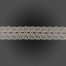 Кружево вязаное плетеное, ширина 45 мм, цвет бежевый, намотка 15 ярдов