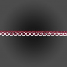 Кружево вязаное плетеное, ширина 20 мм, цвет малиновый+белый, намотка 15 ярдов