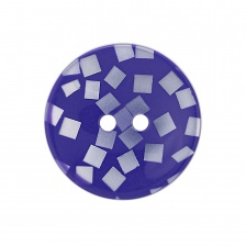 Пуговица пластиковая на два прокола, размер 60L, цвет фиолетовый