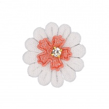 Аппликация 3D "Цветочек", цвет шампань, размер 25 мм