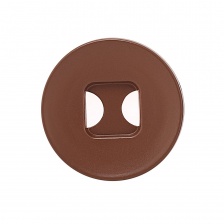 Пуговица пластиковая на два прокола, размер 44L, цвет кофейный