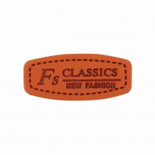 Аппликация пришивная ПВХ, с тиснением, размер 30x10, цвет светло-коричневый