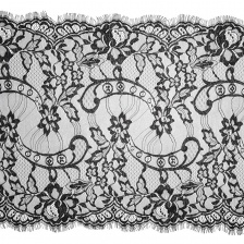 Кружево "Французское", ширина 400 мм, цвет черный, длина 3 метра