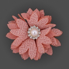 Цветочки декоративные, цвет грязно-розовый, размер 35 мм, 