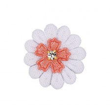 Аппликация 3D "Цветочек", цвет белый, размер 25 мм