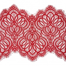 Кружево "Французское", ширина 250мм, цвет красный, длина 3 метра