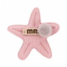 Аппликация 3D "Звездочка", цвет грязно-розовый, размер 50х50 мм 