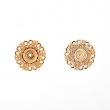 Кнопки пришивные, металлические №12, размер 21 мм, цвет золото