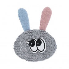 Аппликация 3D "Зайчик", цвет серый, размер 40х60 мм