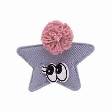 Аппликация 3D "Звездочка", цвет серый+грязно-розовый, размер 60х60 мм 