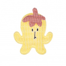 Аппликация 3D "Осьминожек", цвет желтый, размер 25х30 мм