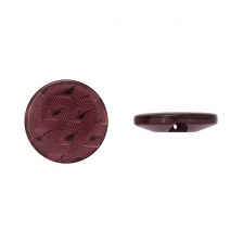 Пуговица пластиковая на полуножке, размер 34L, форма круглая, рисунок "ромб", цвет грязно-розовый