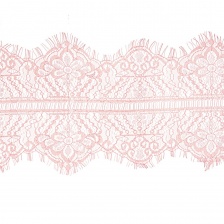 Кружево "Французское", ширина 140 мм, цвет розовый, длина 3 метра