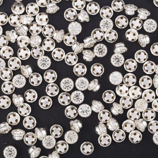 Стразы пришивные стеклянные в оправе, форма круг, цвет серебро+белый прозрачный, диаметр 7 мм