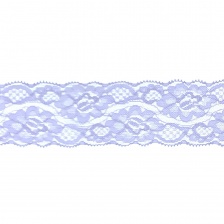 Кружево эластичное, ширина 55 мм, цвет сиреневый, намотка 15 ярдов