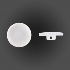 Пуговица пластиковая на ножке, белая перламутровая, 32L