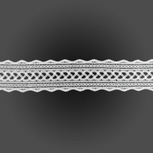 Кружево ажурное матовая нить, ширина 85 мм, цвет белый, намотка 15 ярдов