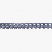 Кружево ажурное, ширина 35 мм, цвет темно- синий, намотка 15 ярдов
