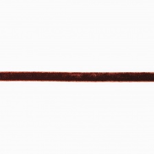 Лента бархатная, ширина 10 мм, цвет коричневый, намотка 50 ярдов