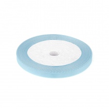 Декоративная лента атласная, ширина 6 мм, намотка 25 ярдов, цвет голубой (№070)