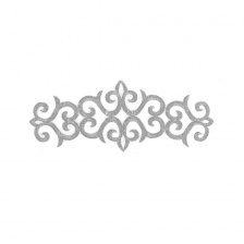 Термоаппликация орнамент, цвет золотой, размер 195х75 мм