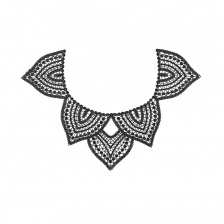 Воротник пришивной кружевной, цвет черный