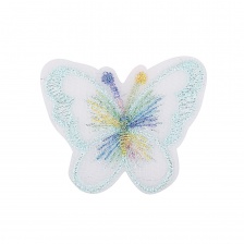 Аппликации бабочки из капрона, размер 45х35 мм цвет светло-салатовый