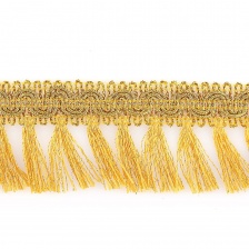 Тесьма отделочная металлизированная, ширина 45 мм, цвет золотой, намотка 15 ярдов