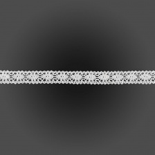 Кружево вязаное плетеное, ширина 20 мм, цвет белый, намотка 15 ярдов