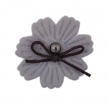 Аппликация 3D "Цветочек", цвет серый, размер 38 мм