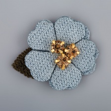 Цветочки декоративные, цвет серый, размер 45 мм, 