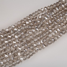 Бусины граненые Рондель (стекло), цвет дымчатый (92), 6 мм, 85шт/нить