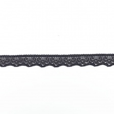 Кружево эластичное, ширина 17 мм, цвет темно-синий, намотка 100 ярдов
