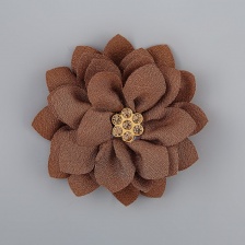 Цветочки декоративные со стразами, цвет капучино, диаметр 60 мм, 