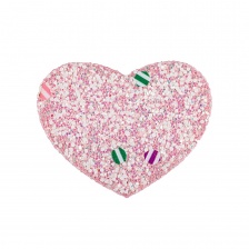 Аппликация 3D "Сердечко", цвет розовый, размер 30х25 мм