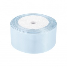 Декоративная лента атласная, ширина 38 мм, намотка 25 ярдов, цвет голубой (№172)