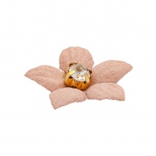 Аппликация 3D "Цветочек", цвет грязно-розовый, размер 23 мм