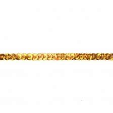 Пайетки на нитке, d=3 мм, цвет золотой радужный-голография