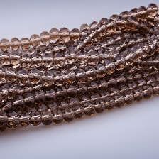 Бусины граненые Рондель (стекло), цвет темно-бежевый (04), 8 мм, 72 шт/нить