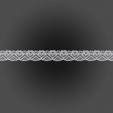 Кружево эластичное, ширина 20 мм, цвет белый, намотка 20 ярдов